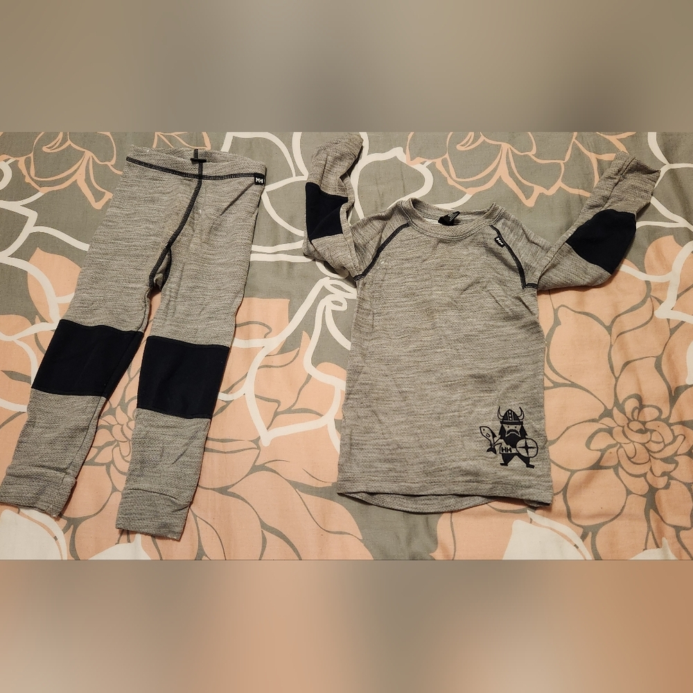 Helly Hansen Kids Graphic Lifa Merino Base Layer Set Size 98/3